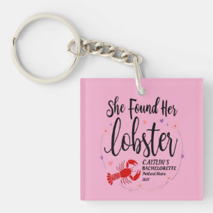 Ze Heeft Haar Kreeft Aangepaste Bachelorette Party Sleutelhanger