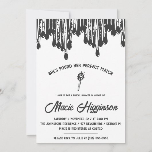 Ze heeft haar perfecte match Vrijgezellenfeest gev Kaart (Voorkant)