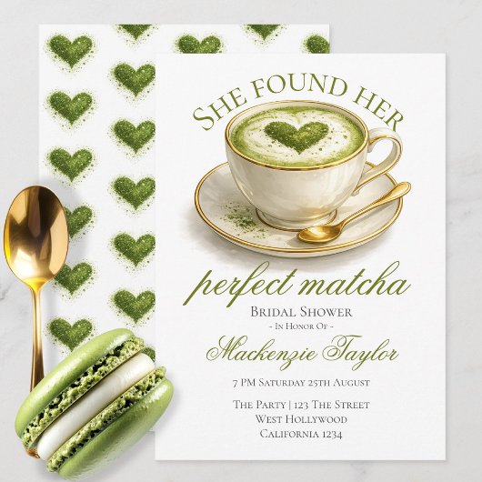 Ze Heeft Haar Perfecte Matcha Bruiloftsfeest Gevon Kaart