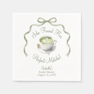Ze Heeft Haar Perfecte Matcha Bruiloftsfeest Servet