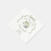 Ze Heeft Haar Perfecte Matcha Bruiloftsfeest Servet (Hoek)