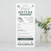 Ze Heeft Haar Perfecte Matcha Bruiloftsuitnodiging Kaart (Staand voorkant)