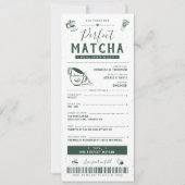 Ze Heeft Haar Perfecte Matcha Bruiloftsuitnodiging Kaart (Voorkant)