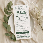 Ze Heeft Haar Perfecte Matcha Bruiloftsuitnodiging Kaart