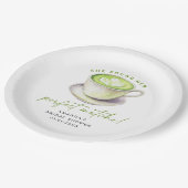 Ze heeft haar perfecte matcha Vrijgezellenfeest ge Papieren Bordje (Gekanteld)