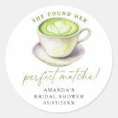 Ze heeft haar perfecte matcha Vrijgezellenfeest ge Ronde Sticker (Voorkant)
