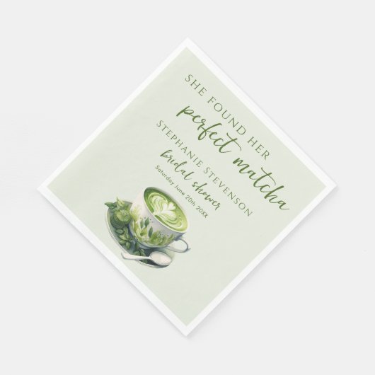 Ze heeft haar perfecte matcha Vrijgezellenfeest ge Servet (Hoek)
