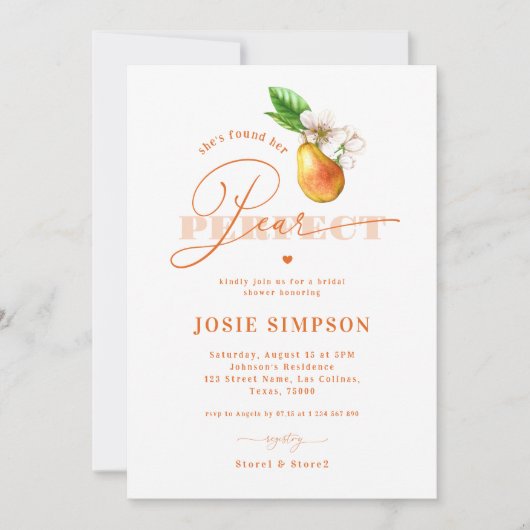 Ze heeft haar perfecte Pear Garden Vrijgezellenfee Kaart (Voorkant)