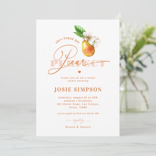 Ze heeft haar perfecte Pear Garden Vrijgezellenfee Kaart (Staand voorkant)