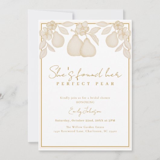 Ze heeft haar perfecte peertje gevonden | Goud Vri Kaart (Voorkant)