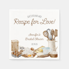 Ze heeft haar recept voor liefde gevonden! Bruids  Servet