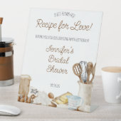 Ze heeft haar recept voor liefde gevonden! reclamebord met voetstuk (Insitu)