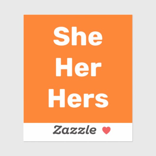 Ze heeft haar voornaamwoorden vinyl Sticker (Vel)