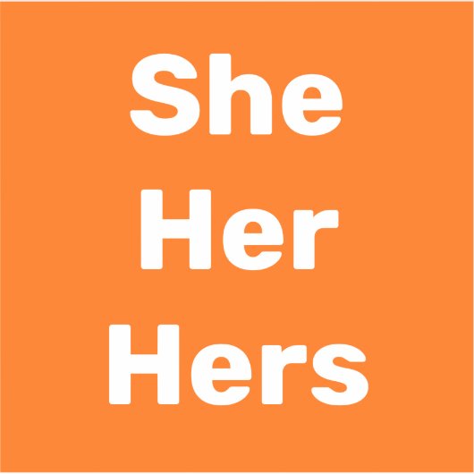 Ze heeft haar voornaamwoorden vinyl Sticker (Voorkant)