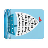 Ze heeft haar zeilen aangepast Quote Magnet Magneet (Horizontaal)
