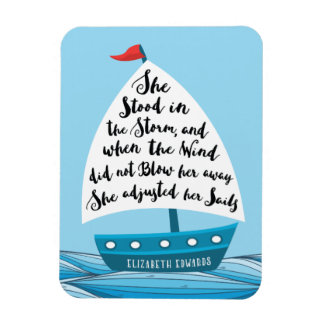 Ze heeft haar zeilen aangepast Quote Magnet Magneet