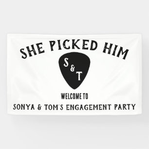Ze heeft hem gekozen! Gitaar verlovingsfeest welko Spandoek