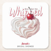 Ze heeft hem slagroomkersen bruidsontbijt kartonnen onderzetters (Voorkant)