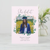 Ze heeft het Afstuderen aangekondigd!  Kaart (Staand voorkant)