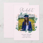 Ze heeft het Afstuderen aangekondigd!  Kaart (Voorkant / Achterkant)