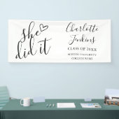 Ze Heeft Het Gedaan Script Hart Afstudeerfeest Spandoek (Beurs)