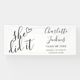 Ze Heeft Het Gedaan Script Hart Afstudeerfeest Spandoek