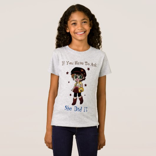 Ze heeft het gedaan t-shirt (Voorkant volledig)