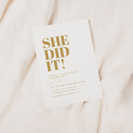 Ze heeft het gedaan! Uitnodiging voor afstudeerfee