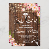 Ze heeft het gedaan - Verpleegstersschool Afstudee Kaart (Voorkant / Achterkant)