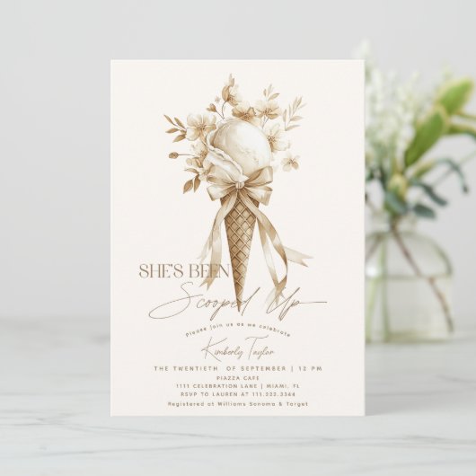 Ze heeft het Ice Cream Boho Vrijgezellenfeest opge Kaart (Staand voorkant)