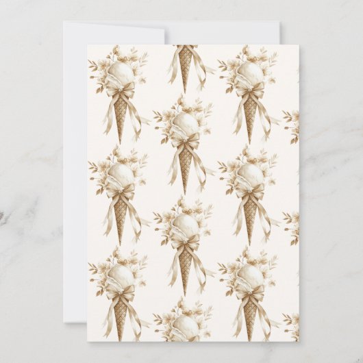 Ze heeft het Ice Cream Boho Vrijgezellenfeest opge Kaart (Achterkant)