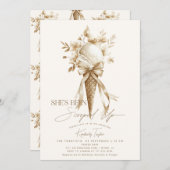 Ze heeft het Ice Cream Boho Vrijgezellenfeest opge Kaart (Voorkant / Achterkant)