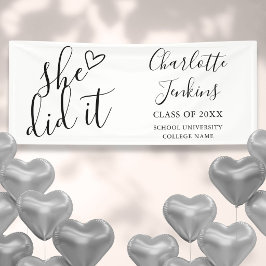Ze Heeft Het Script Hart Afstudeerfeest Spandoek