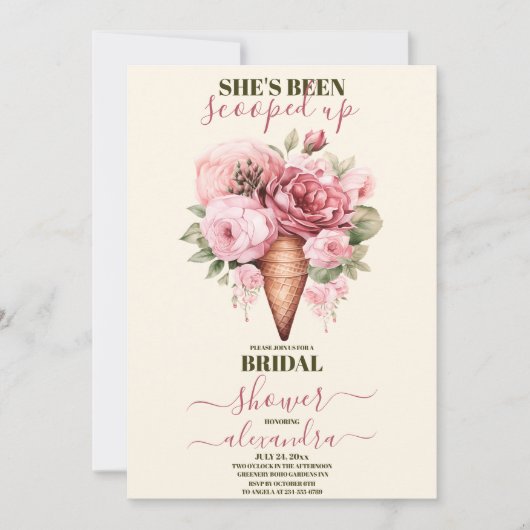 Ze heeft het Vrijgezellenfeest van een ijsje opgez Kaart (Voorkant)