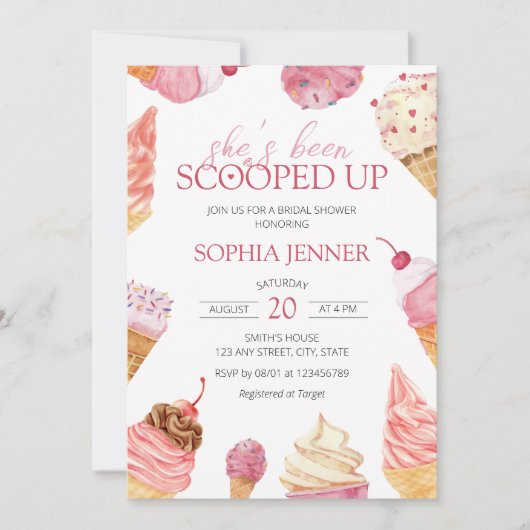 Ze heeft het Vrijgezellenfeest van een ijsje opgez Kaart (Voorkant)