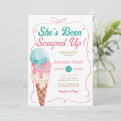 Ze heeft Ice Cream Bow Vrijgezellenfeest opgepakt Kaart (Staand voorkant)