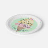 Ze heeft ijs op maat gemaakt papieren bordje (Gekanteld)