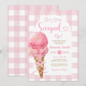 Ze heeft ijsje Gingham opgehaald Kaart (Voorkant / Achterkant)