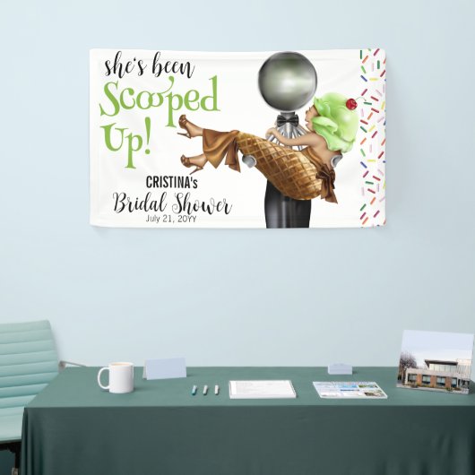 Ze heeft ijssalon Vrijgezellenfeest opgepakt Spandoek (Beurs)