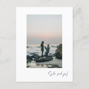 Ze Heeft Ja Foto Verlovingsfeest Uitnodigingskaart Briefkaart