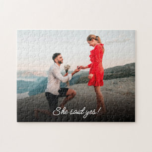 Ze Heeft Ja Gezegd! Aangepaste Foto Aankondiging V Legpuzzel