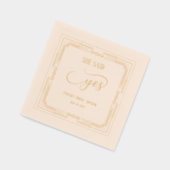 Ze Heeft Ja Gezegd, Art Deco Bruidsdouche Folie Servetten (Links)