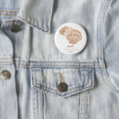Ze Heeft Ja Gezegd Boho Beach Seashell Bruidsfeest Ronde Button 5,7 Cm (In situ)