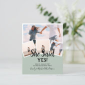 Ze Heeft Ja Gezegd! FOTO UITSTEK INVITATIE Aankond (Staand voorkant)