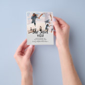 Ze Heeft Ja Gezegd! FOTO UITSTEK INVITATIE Aankond Flyer (Hand)