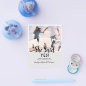 Ze Heeft Ja Gezegd! FOTO UITSTEK INVITATIE Aankond Flyer (Enkel)