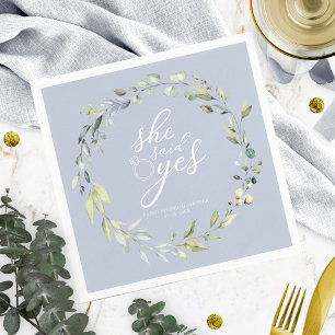 Ze Heeft Ja Gezegd Groene Eucalyptus Bruidsborrel  Servet
