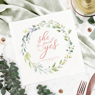 Ze Heeft Ja Gezegd Groene Eucalyptus Bruidsdiner Servet