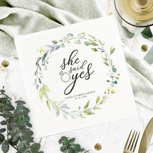 Ze Heeft Ja Gezegd Groene Eucalyptus Bruidsdiner Servet