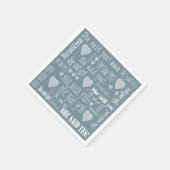 Ze Heeft Ja Gezegd Middelblauw Verlovingsfeest Servet (Hoek)